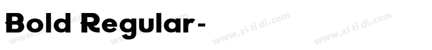 Bold Regular字体转换